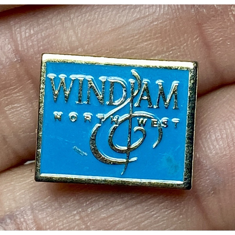 Vintage Windham North West Pin Blue & Gold Enamel Tone